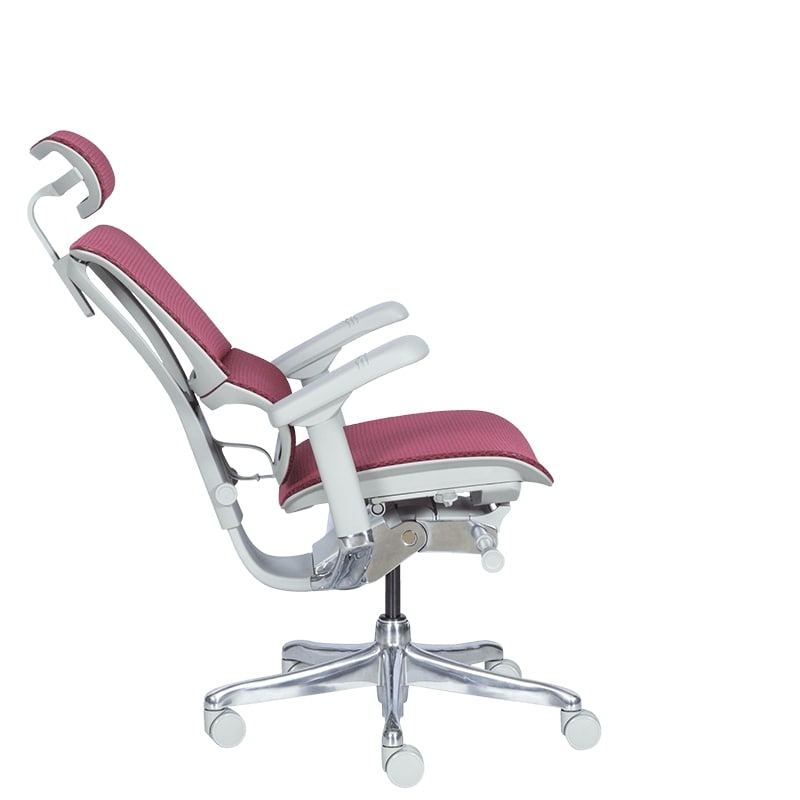 Ергономичен офис стол - IOO Elite 2 сива рамка-червен